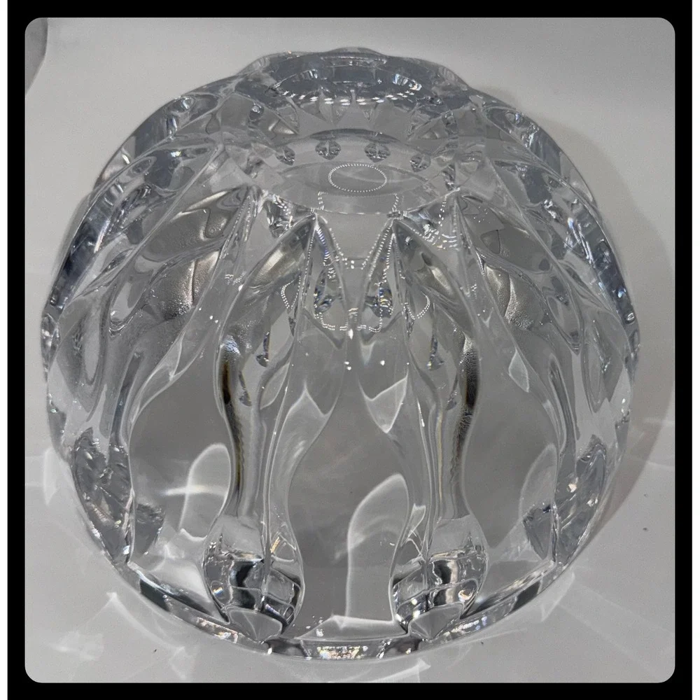 Rogaska Crystal Bowl Home Decor Clear Cut Glass Centerpiece Dish